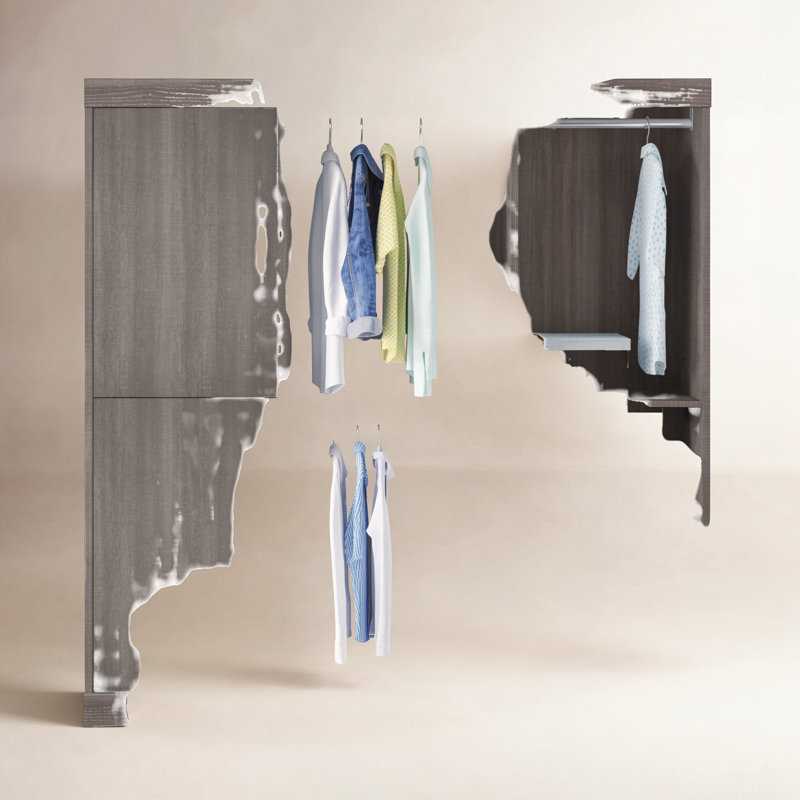 Tymiesha 80'' Closet System, Gray