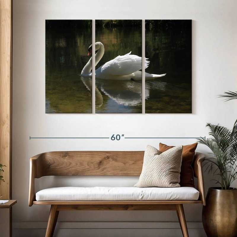 Swan Lake Reflection, 32" H x 50" W