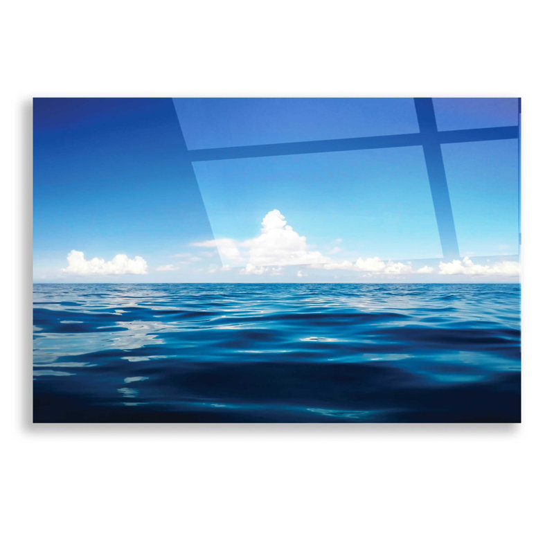 Art mural en verre Rosecliff Heights «Deep Blue» par Nicklas Gustafsson, H 12 po x l 16 po x P 0,13 po