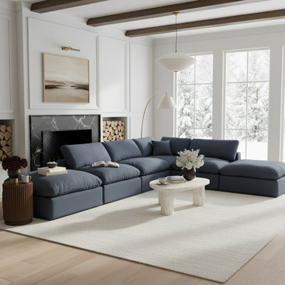 Canapé modulaire en velours 160 po conforme à la norme CAL117