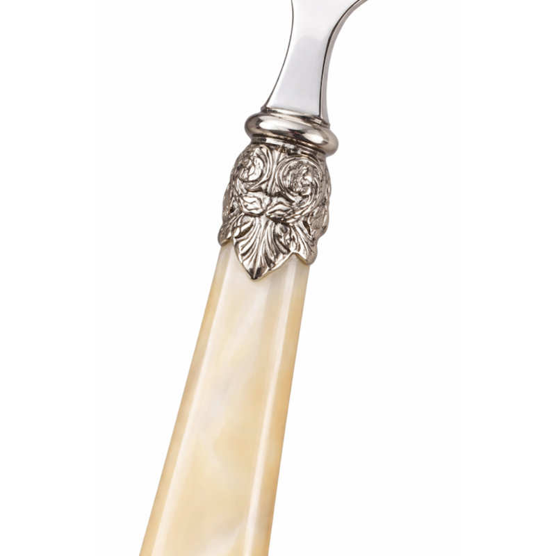 Ivory Pearlized Five Piece Flatware Set