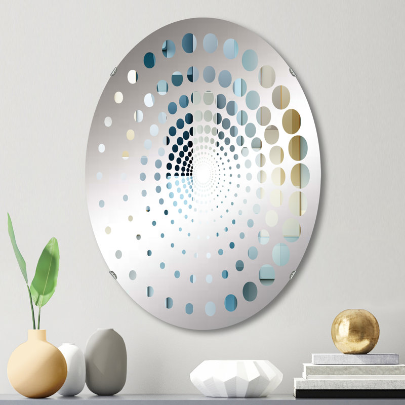 Serene Structures II - Miroir décoratif à spirale ovale, L 20 po x H 30 po