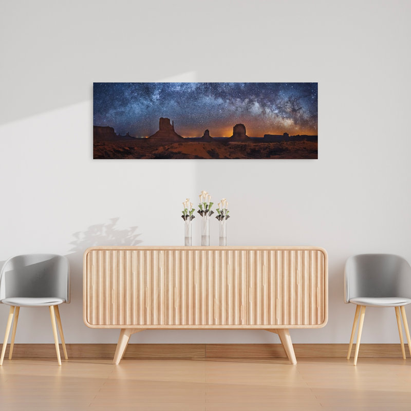 Cosmic Desert Buttes by Michael Zheng - Wrapped Canvas Panoramic Print, 40.64 cm H x 121.92 cm W