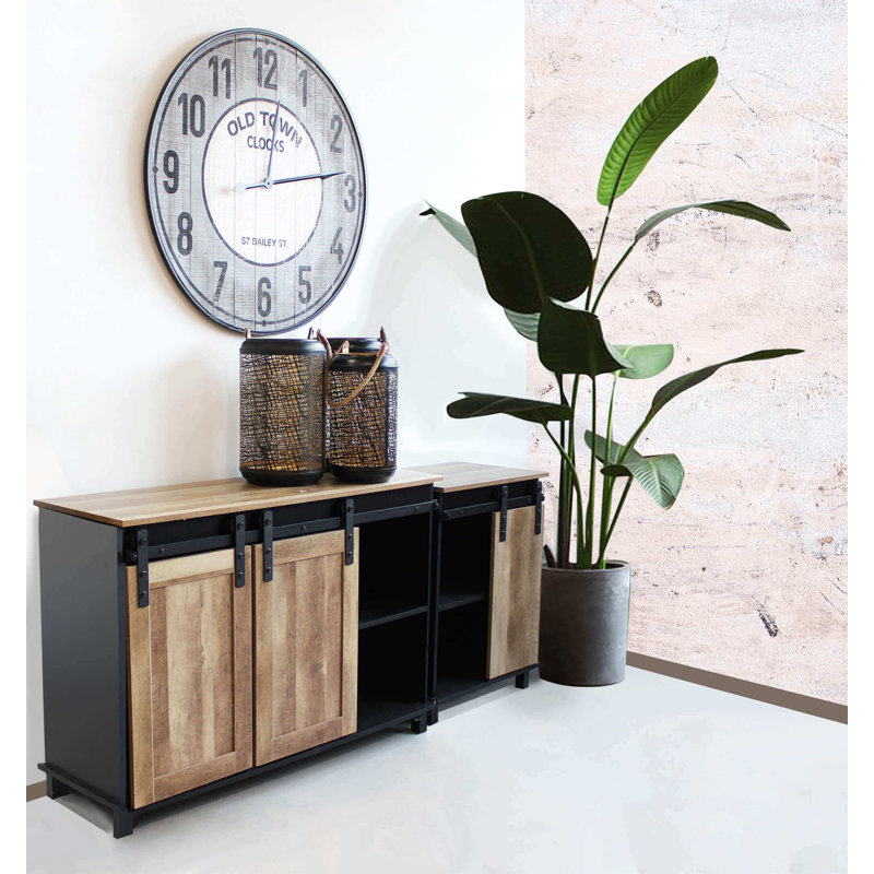 3 Piece Metal Wall Lantern Set, Black, 25cm H x 20cm W x 20cm D