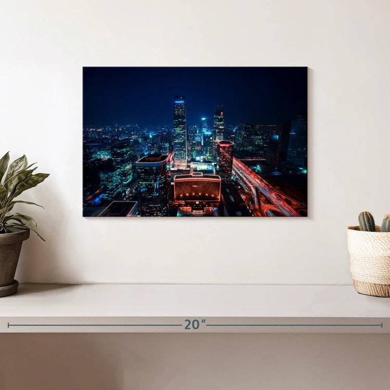 Beijing CBD Night, 8" H x 12" W