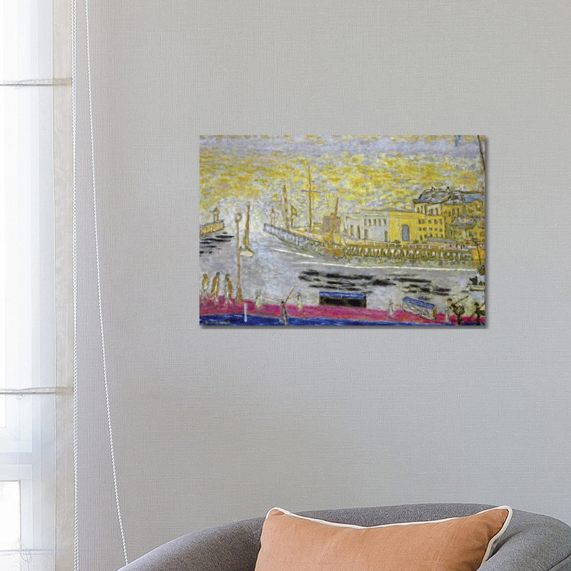 Trouville, The Exit To The Port, 1938-45 by Pierre Bonnard - Wrapped Canvas Print