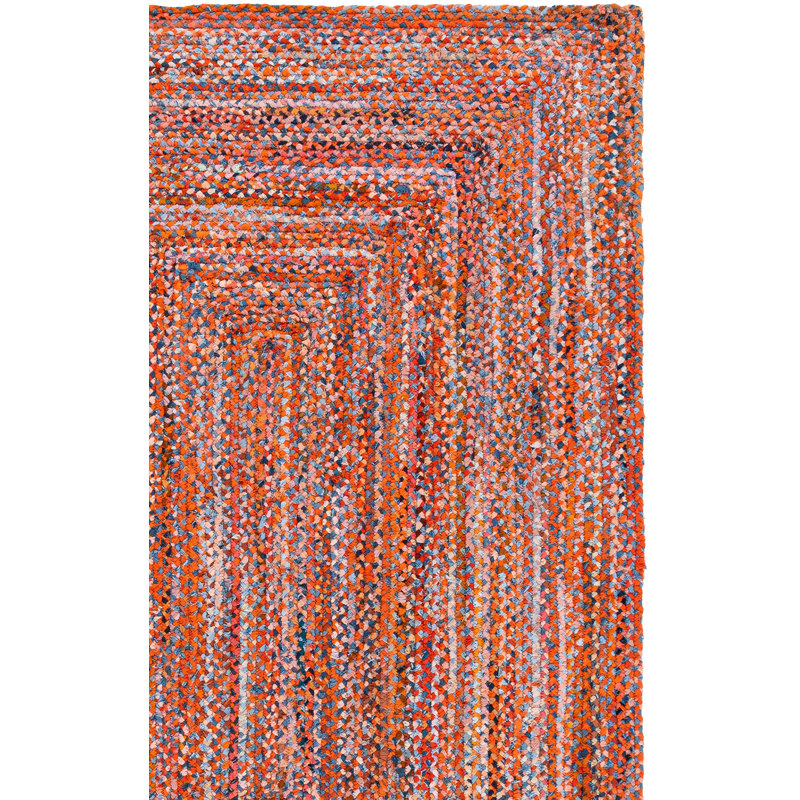 Tapis d'intérieur en coton tressé à la main, Rectangle 5' x 8'