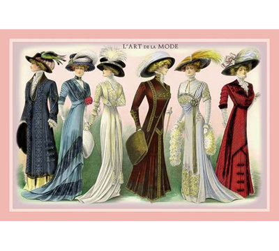 L’art de la mode : une variété de magnifiques modeles, reproduction d’art encadrée