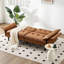 Futon-lit convertible en similicuir 75,6 "avec accoudoirs et dossier réglables pour le salon, la chambre à coucher-1122492027
