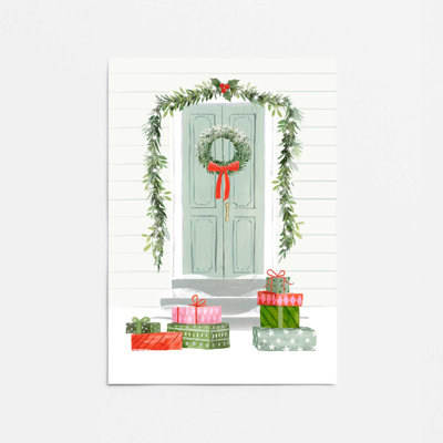 Impression de porte de Noël charmant