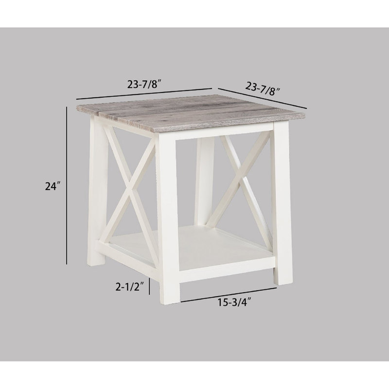 Table de salon contemporaine 3 tables basses rectangulaires et carrées en brun blanc moderne pour le décor