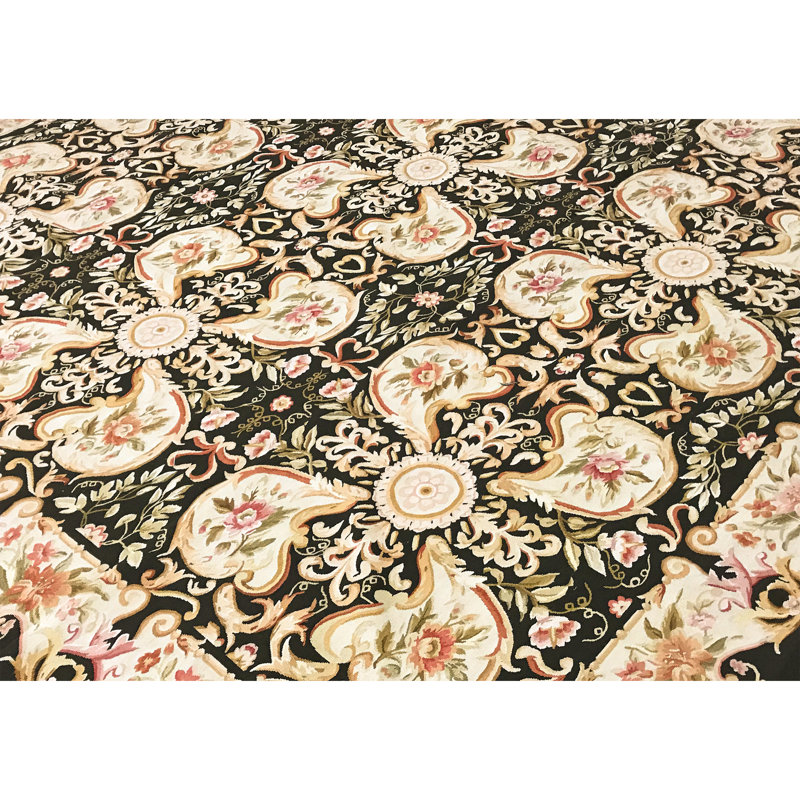 Tapis brun de haute qualité noué à la main
