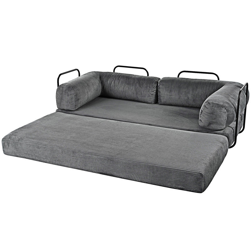 Canapé-lit modulaire en L, Gris