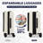 Luggage,With Front Opening,TSA Approved Lock,Hardshell Suitcase,White