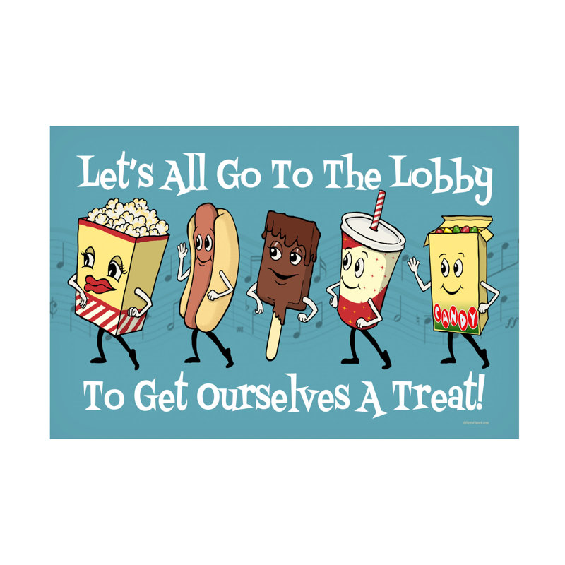 " Wrapped Canvas Wall Art - RetroPlanet 'Lets Go To The Lobby' Wall Art for Living Room, Bedroom, or Office Décor - 22x32 " Print