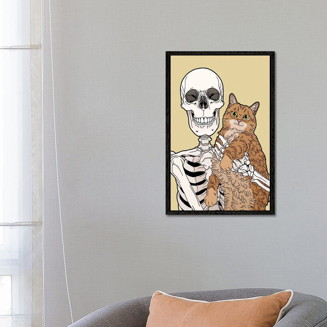 Caturday von Tiina Menzel - Galerie-verpackte Leinwand Giclée auf Leinwand