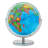 13 in Desktop Globe with Stainless Steel Stand, 720° Swivels in All Directions
