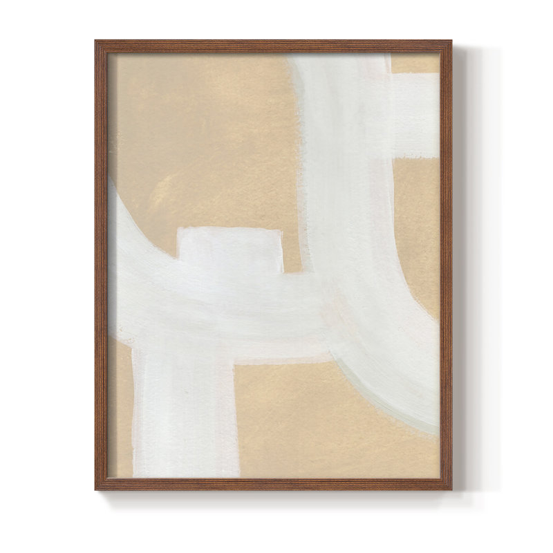 «Neutral Winding Paths II», reproduction encadrée - bois massif, Noyer, H 21 po x l 17 po
