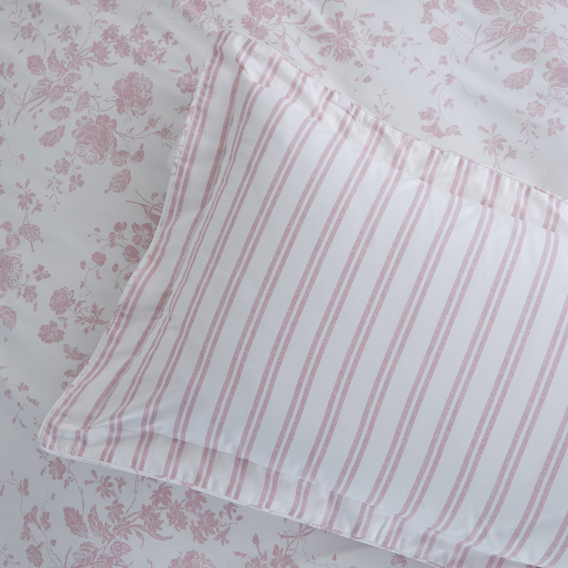Izetta Cotton Blend Percale Pillow Case, Pink