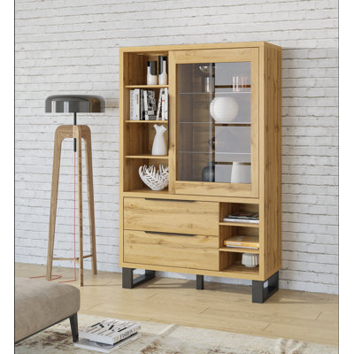 Erik 1 Door 2 Drawer Display Cabinet