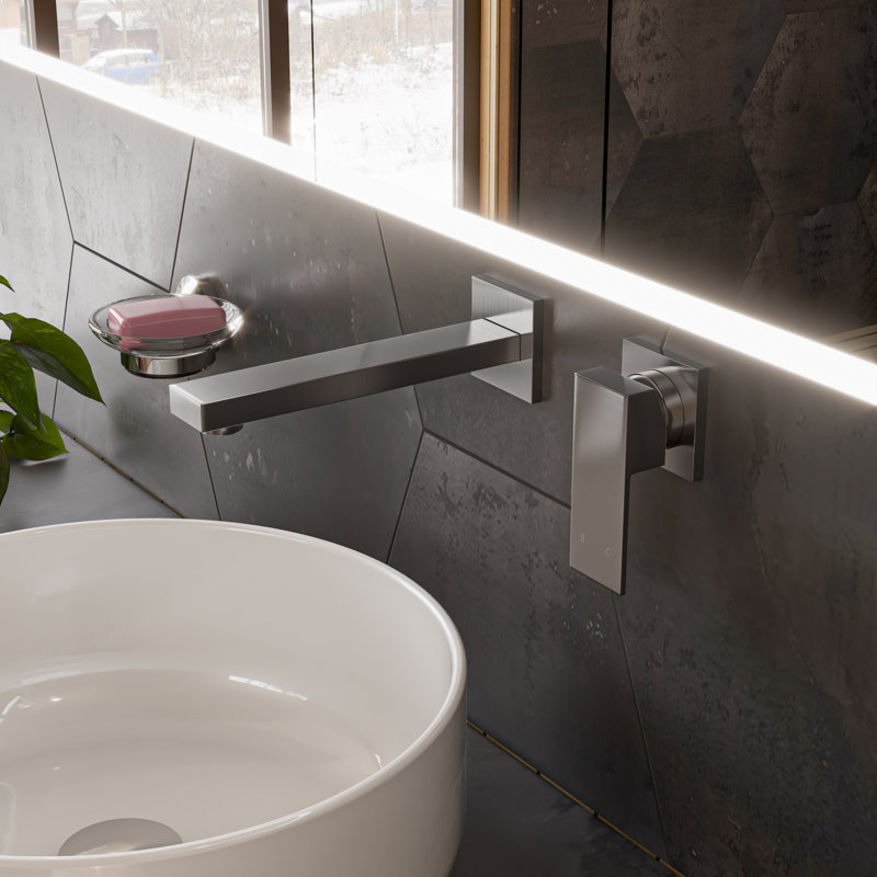 Wall Mounted Optional Single-handle Bathroom Faucet, Brushed Nickel