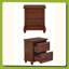 Table de chevet 22,9 po Mid Century-129131531