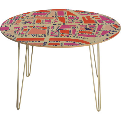 Holli Zollinger Paris Map Pink Dining Table