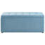 Storage Ottoman OREM Fabric 100 cm 40 cm Blue-1430498788