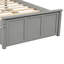 Lit plateforme simple avec lit gigogne gris amovible - Fabriqué en bois massif-598739467