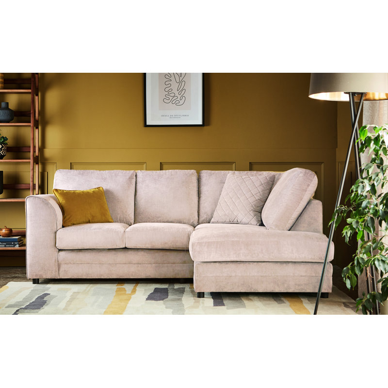 Chaudri 3 Seater Corner Sofa Chaise, Right Hand Facing, Stone