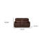Causeuse inclinable manuelle de 70 po avec rangement brun foncé