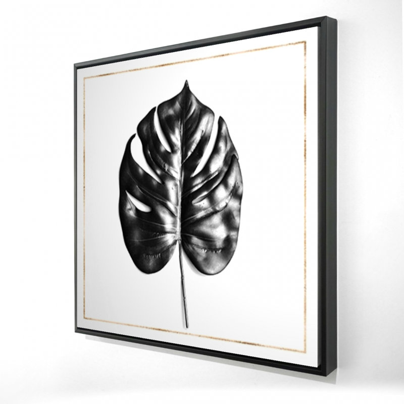 " Split Leaf Philodendron With Gold Lines "