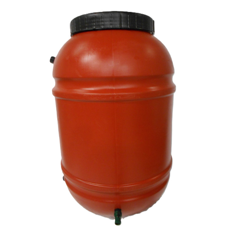 UpCycle Products 50 Gallons Weather Resistant Plastic Drainable Dual Overflow Rain Barrel