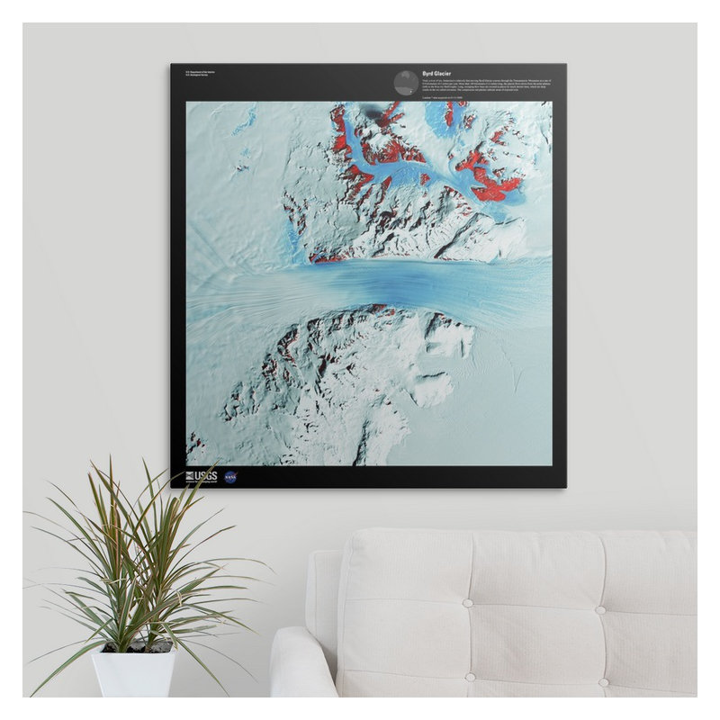 « byrd glacier-usg earth », reproduction d’impression, H 30 po x l 30 po x P 1,25 po, Toile
