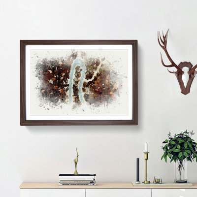 Bend in the Forest Road in Abstract - Picture Frame Graphic Art Print