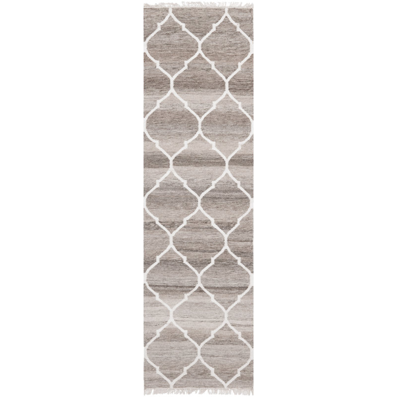 Mandell Geometric Wool Hand Woven Area Rug, Runner 69 x 244 cm