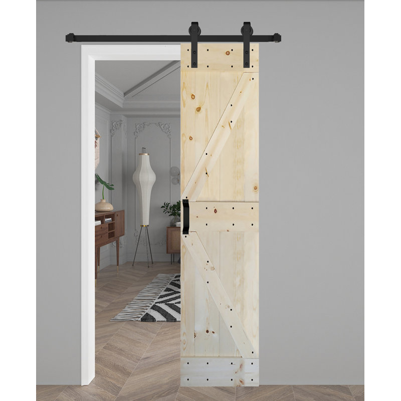 Panneau de bois massif peint avec trousse de quincaillerie d'installation, Non fini, 24 po x 84 po x 1,5 po