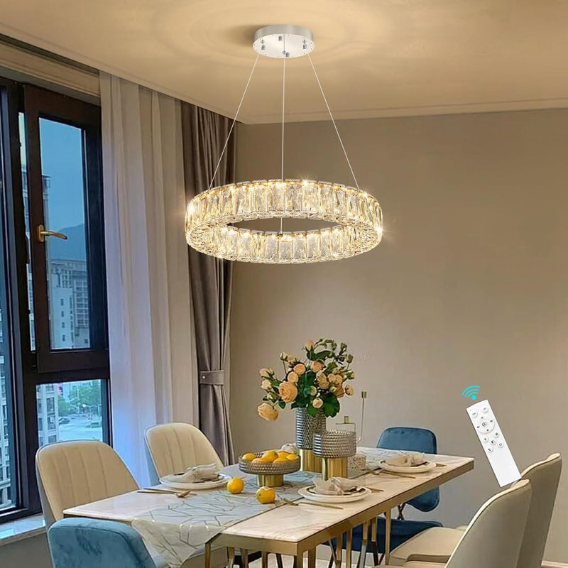Lustre en cristal Modern, Argent argent