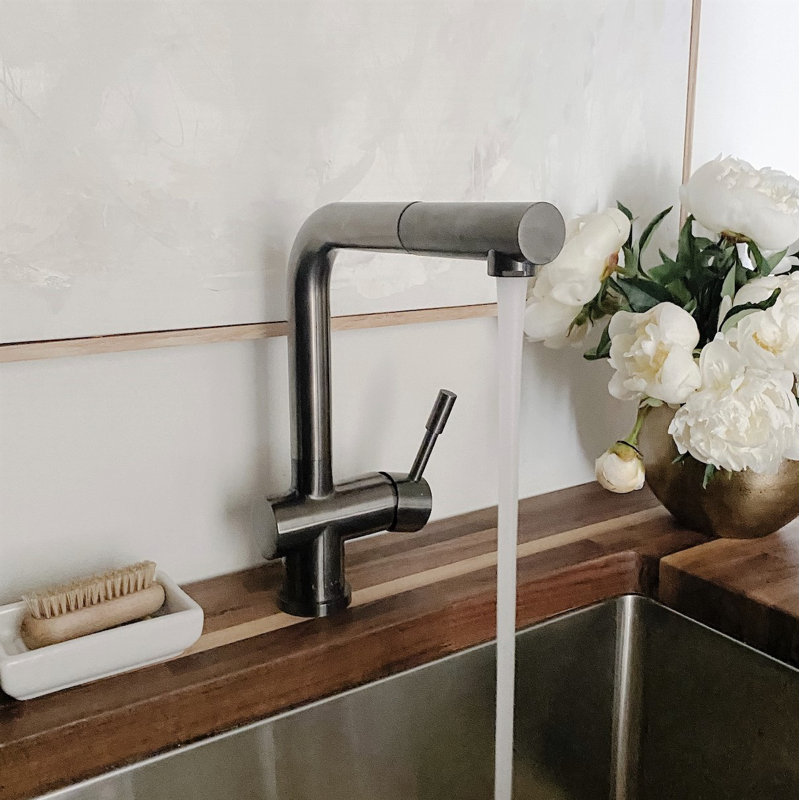 Lulani Nassau Pull Out Kitchen Faucet, Black