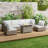 Jeanan Wicker 6 - Person Modular Patio Conversation Sets with Cushions-2058598060