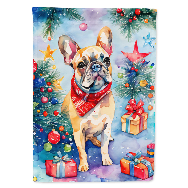 Polyester double face Noël, H 40 po x l 28 po