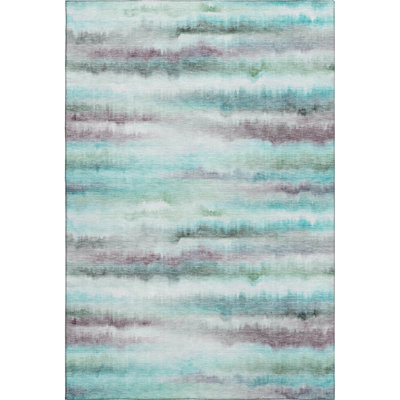 Premium Machine Washable Mayfield AMF2098 Striped Rug