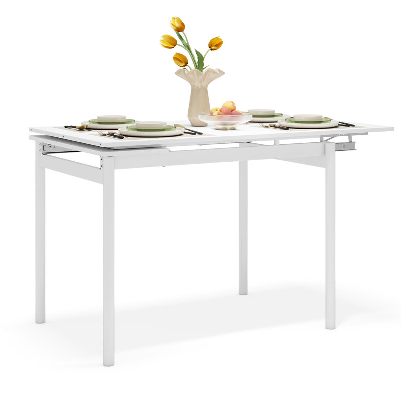 Extendable Metal Base Dining Table