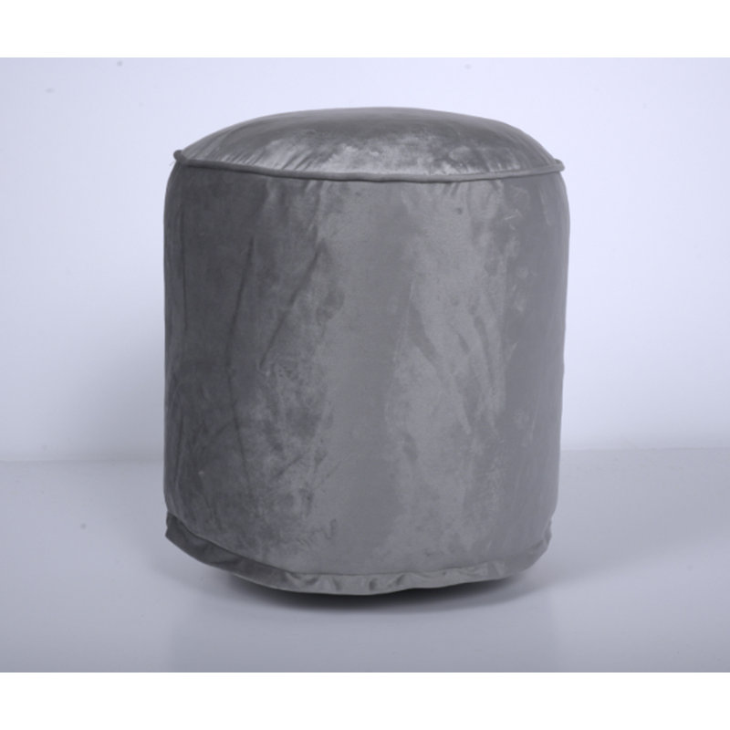 Shimon Cylinder Pouf,  Pewter Gray, Gray