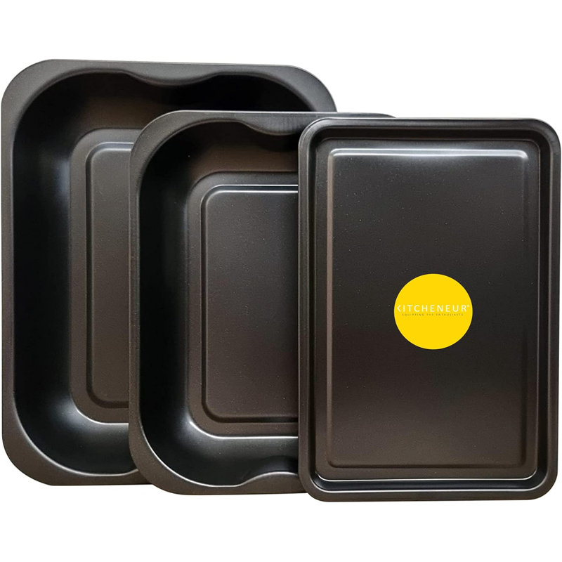 KITCHENEUR 3 Piece Non-Stick Aluminium Bakeware Set