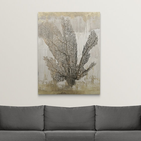 « i », impression Coral Splendor, H 24 po x l 18 po x P 1,5 po, Toile