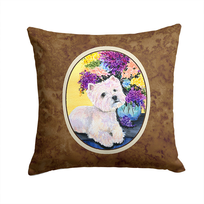 Coussin décoratif intérieur/extérieur westie