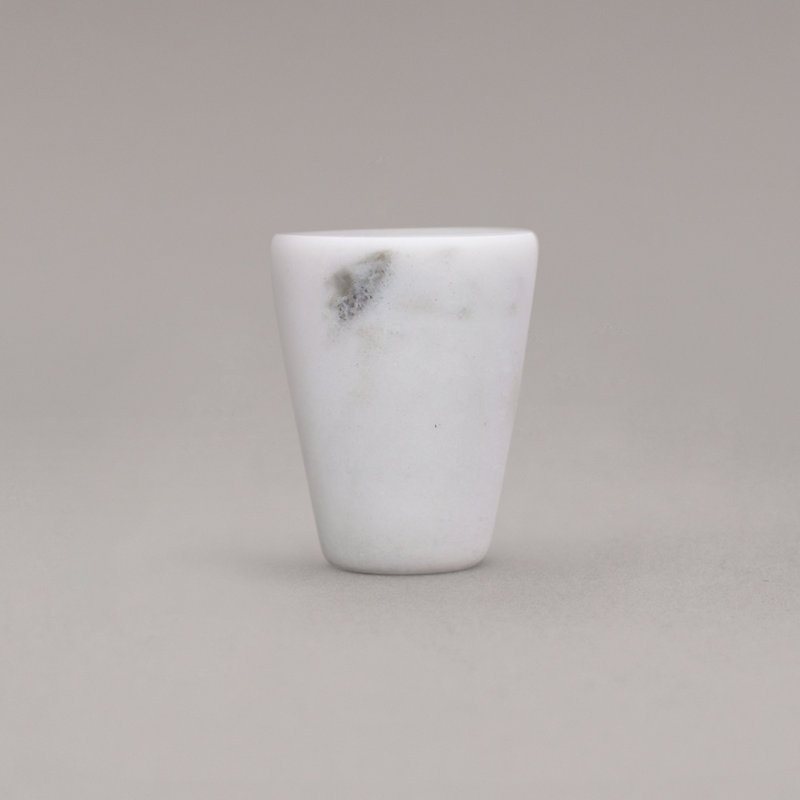 Marble Cone Knob, Carrara Marble