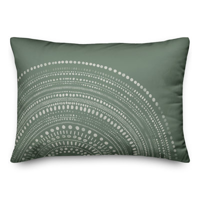 Housse et insert de coussin rectangulaire pour l'extérieur Circle Dot