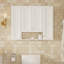 Armoire de salle de bain avec 5 tablettes réglables, armoire murale avec charnières à fermeture en douceur pour la salle de bain